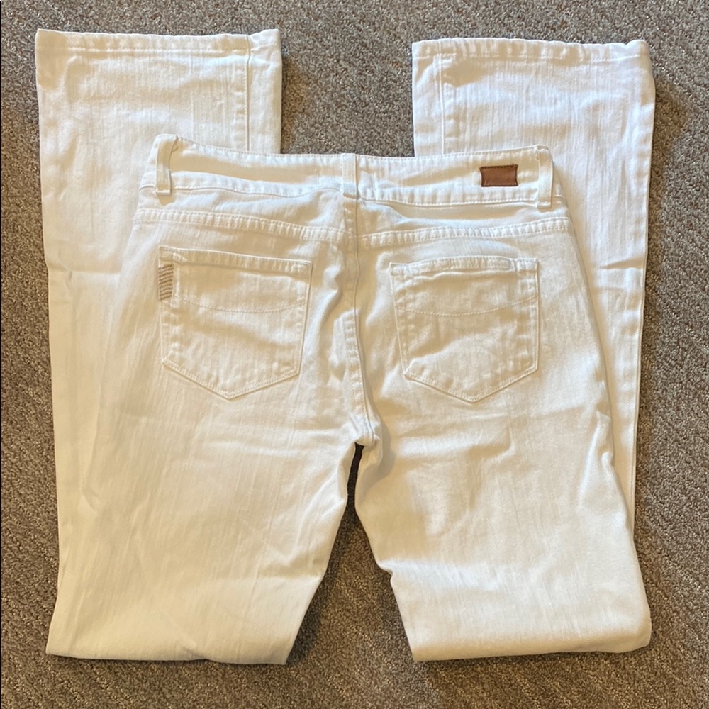 PAIGE Women's Boot Cut Jeans in White